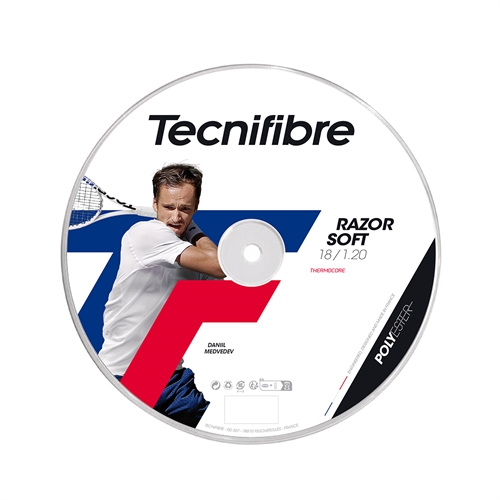 Tecnifibre Razor Soft 1,20 mm Tennisstreng, Hvid (200 M)