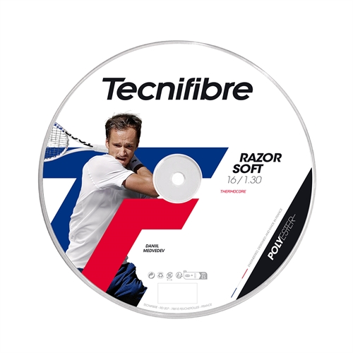Tecnifibre Razor Soft 1,30 mm Tennisstreng, Hvid (200 M)
