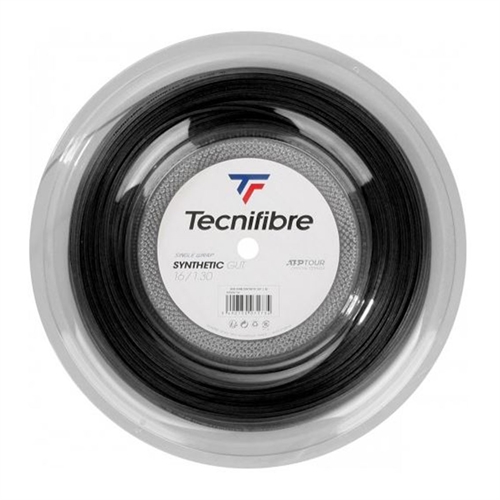 Tecnifibre Synthetic Gut Black 1,30 mm Tennisstreng, Sort (200 M)