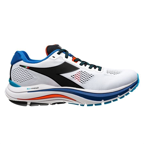 Diadora Mythos Blushield 7 Vortice Løbesko - Hvid/blå