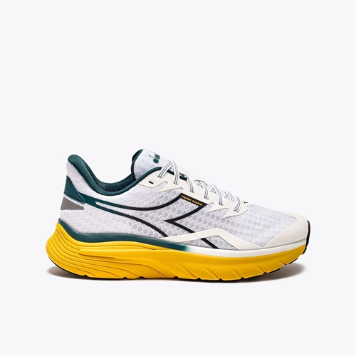 Diadora Equipe Nucleo Løbesko - Hvid/Gul
