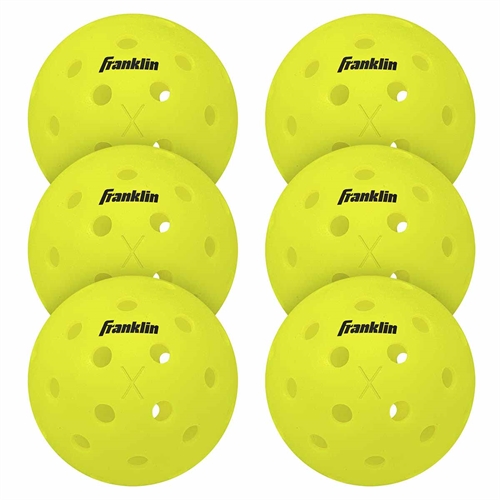 Franklin X-40 Outdoor Optic Pickleballs - 6 pak