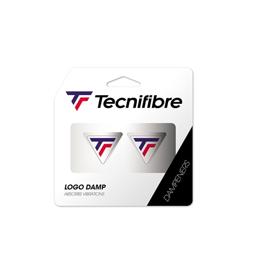 Tecnifibre Logo Damp Tricolore  - Vibrationsdæmper til tennisketchere (2-pak)