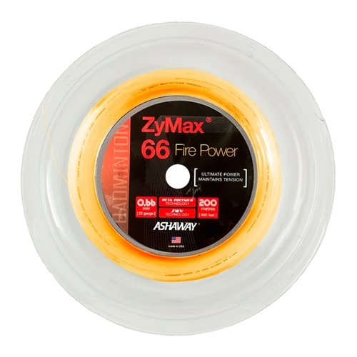 Ashaway Zymax 66 Fire Power String - 200M