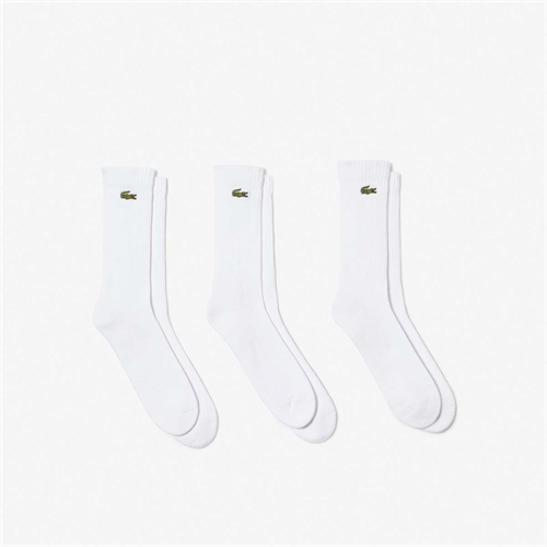 Lacoste 3-Pack Sports Sokker - Hvid - Str. 35-38