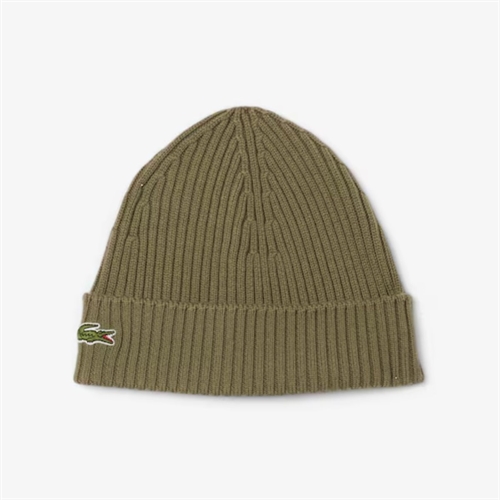 Lacoste Wool Beanie - Khaki Grøn