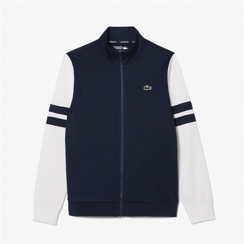 Lacoste Zip-Up Stretch Sweatshirt - Navy