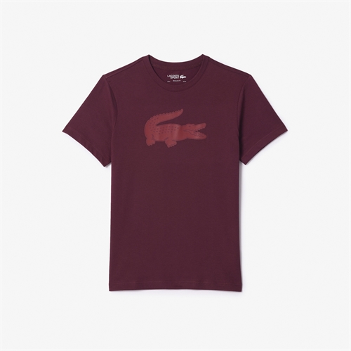 Lacoste Sport Print T-Shirt - Bordeaux