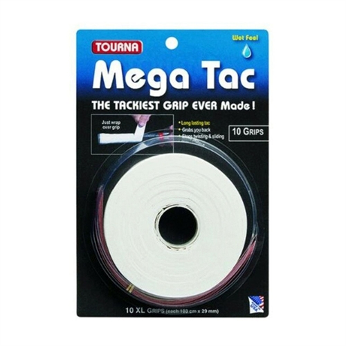 Tourna Mega Tac 10 Grip - Hvid