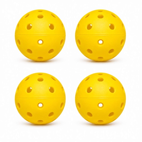 ASG Standard Udendørs Pickleball Bolde  - Gul - 4 stk.