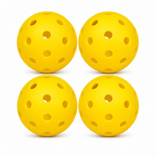  ASG Pro Udendørs Pickleball Bolde - Gul - 4 stk.