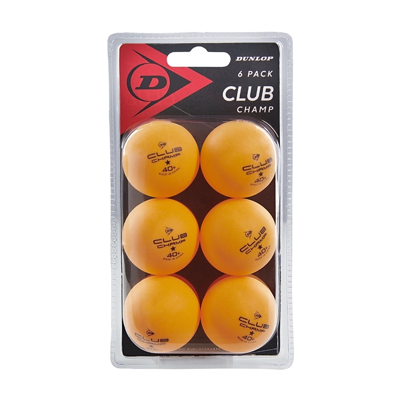 Dunlop 40+ Club Champion Bordtennisbolde (6-Pack) | Sportsshoppen.dk