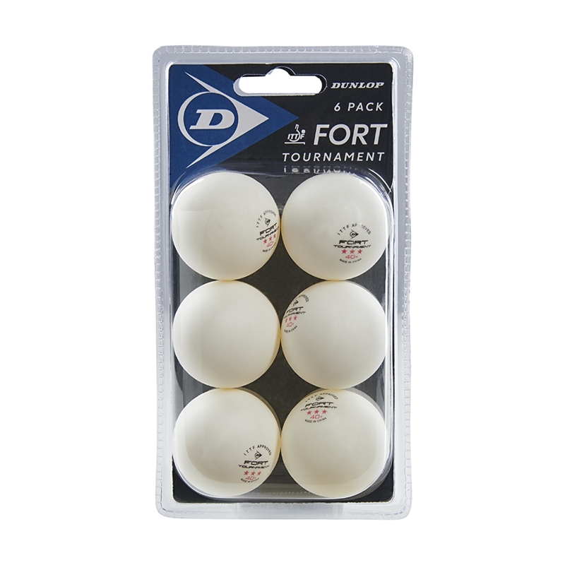 Dunlop 40+Fort Tournament Bordtennisbolde (6-Pack) | Sportsshoppen.dk